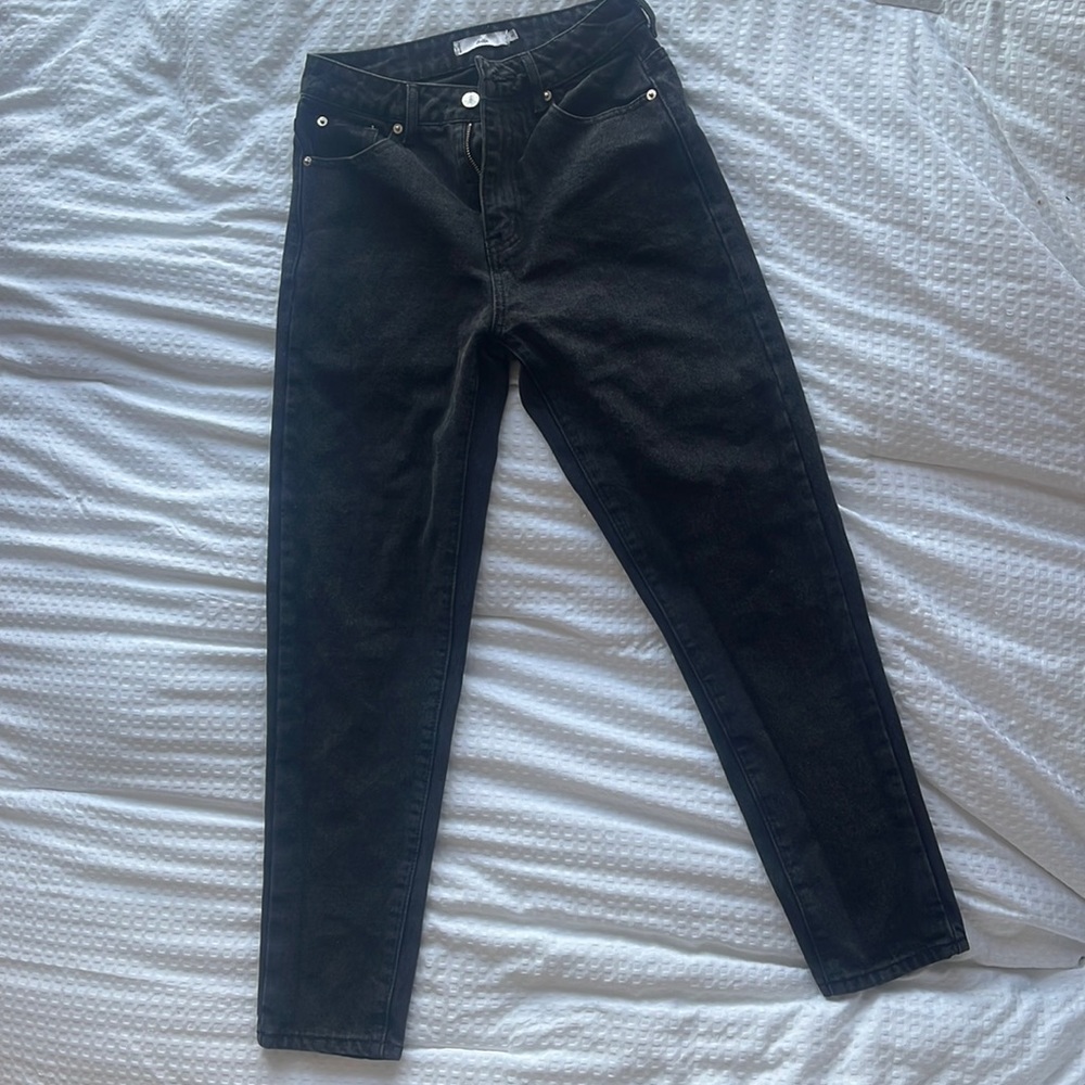 Adika size small black mid rise straight leg jeans never worn perfect condition